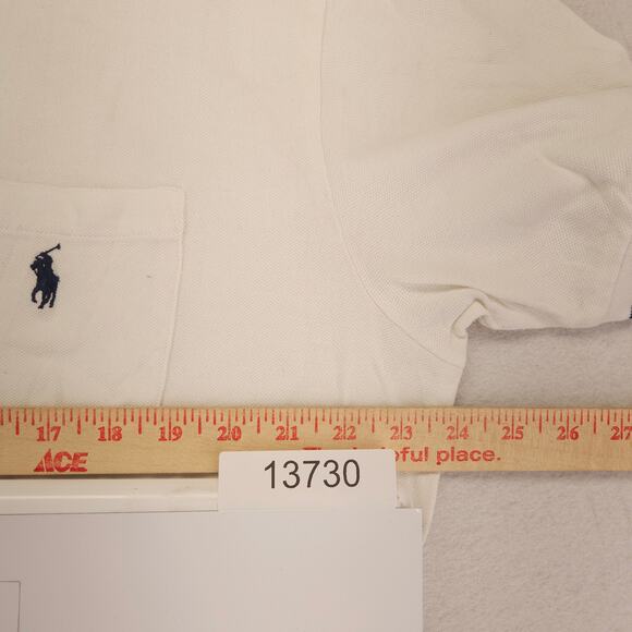 Polo by Ralph Lauren Collared Short Sleeve Polo Shirt Mens Size XL White - Picture 6 of 9